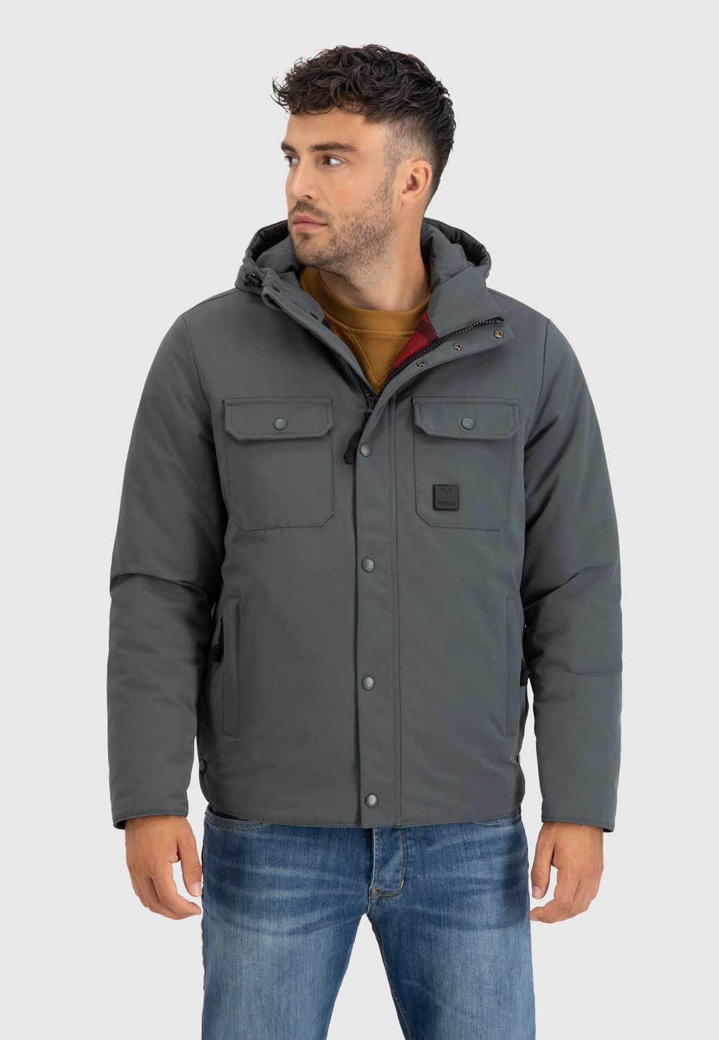 Мужская зимняя куртка Gareth, stone grey Vintage Industries