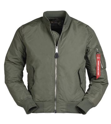 Мужская двухсторонняя демисезонная куртка-бомбер US MA1® FLIEGERJACKE SUMMER OLIVE Mil-Tec