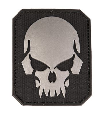 Патч/шеврон BLACK PVC SKULL 3D PATCH W. HOOK&amp;LOOP Mil-Tec
