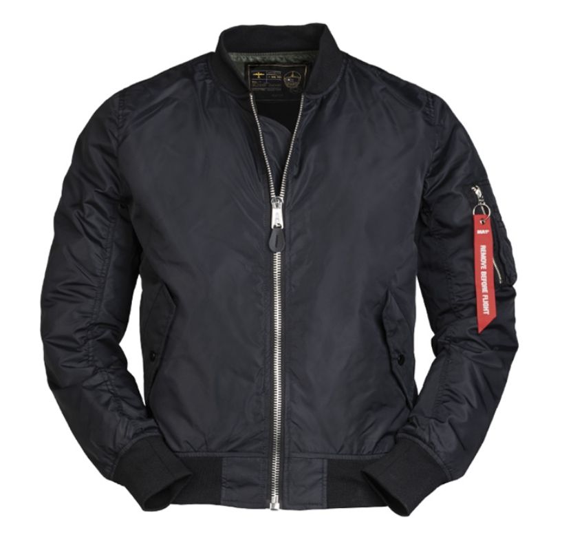 Мужская двухсторонняя демисезонная куртка-бомбер US MA1® FLIEGERJACKE SUMMER Black Mil-Tec
