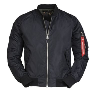 Мужская двухсторонняя демисезонная куртка-бомбер US MA1® FLIEGERJACKE SUMMER Black Mil-Tec
