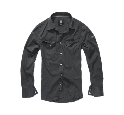 Мужская рубашка Slim Fit Shirt Long Sleeve Brandit, black