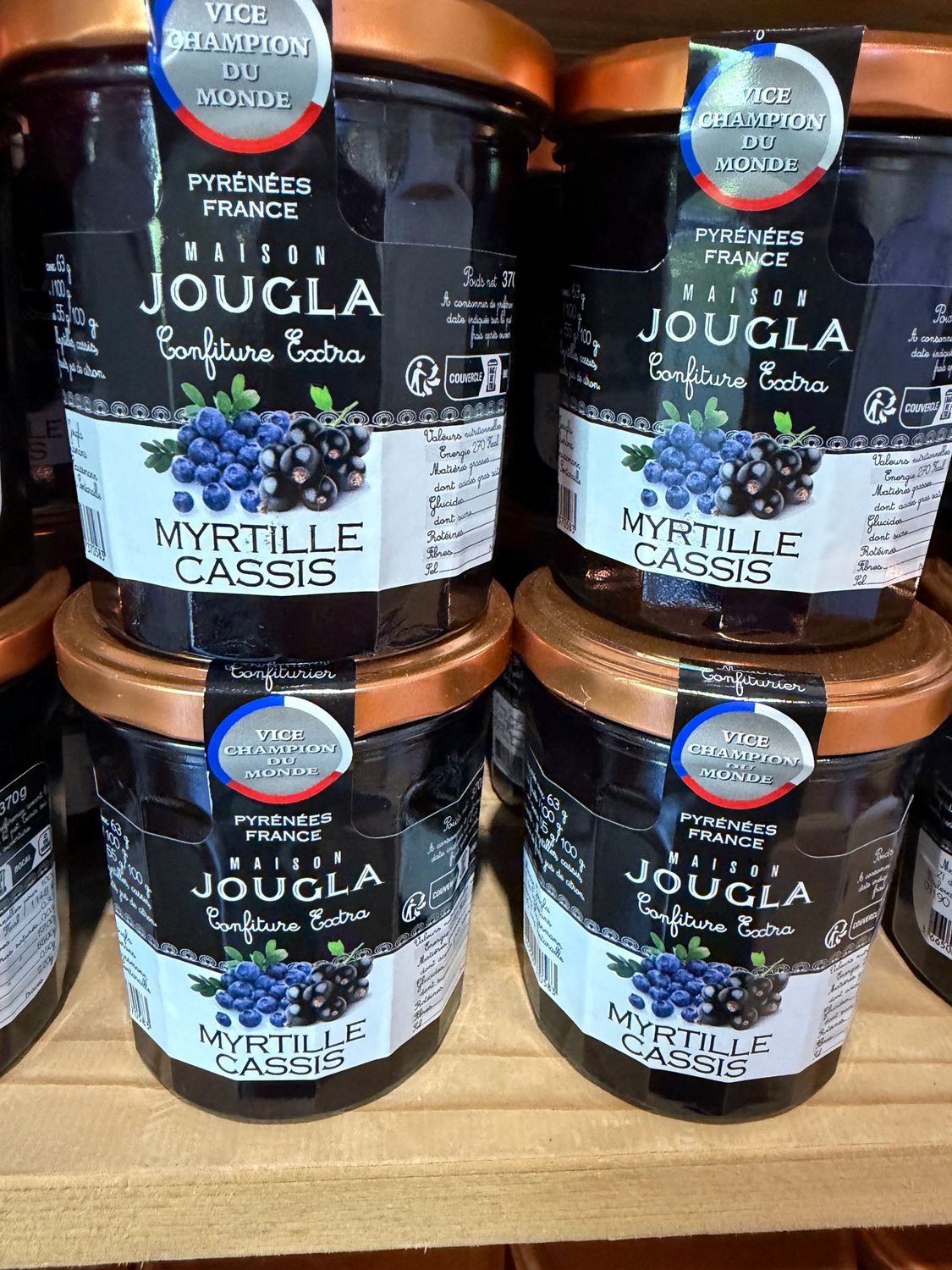 Confiture myrtille cassis