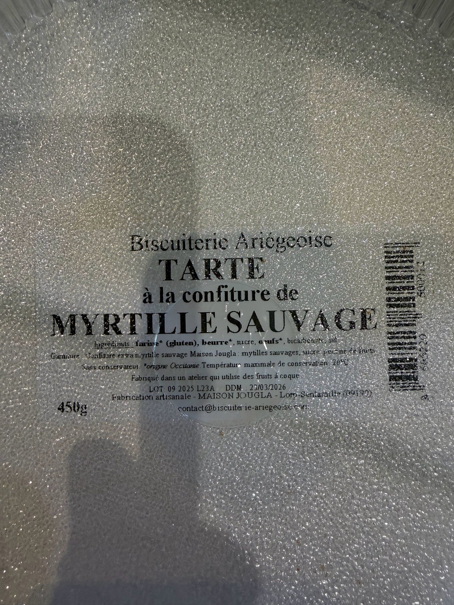 Tarte myrtilles sauvages 