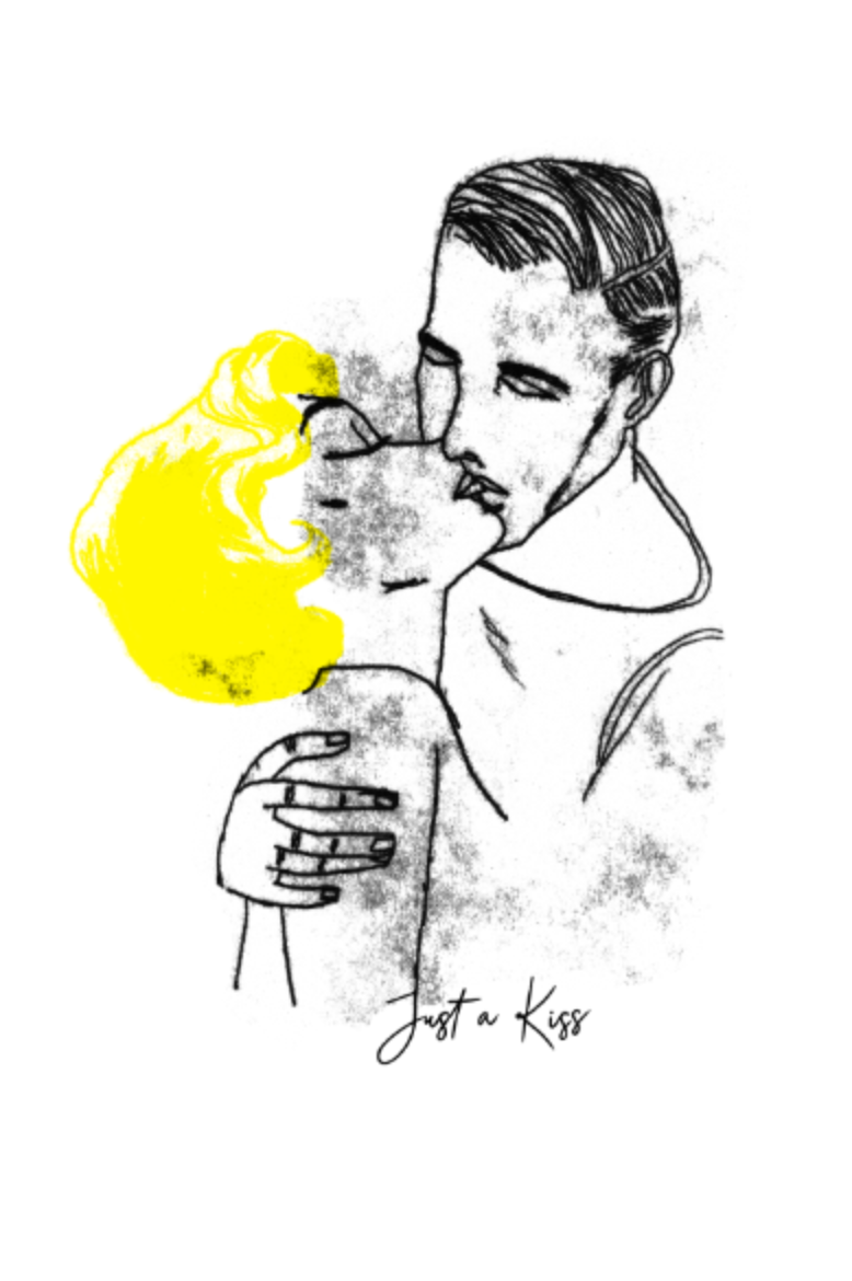 Illustration originale "JUST A KISS" - 20X30 cm