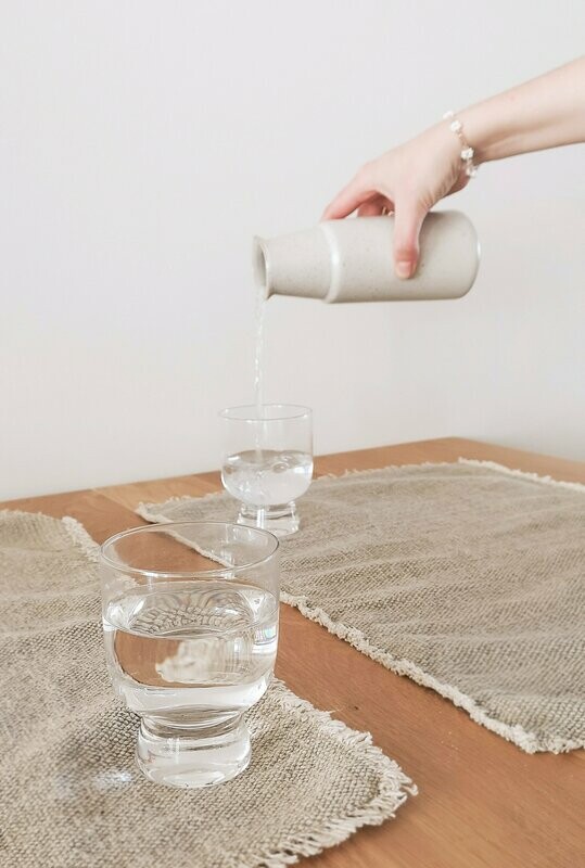 Set de table en coton frangé