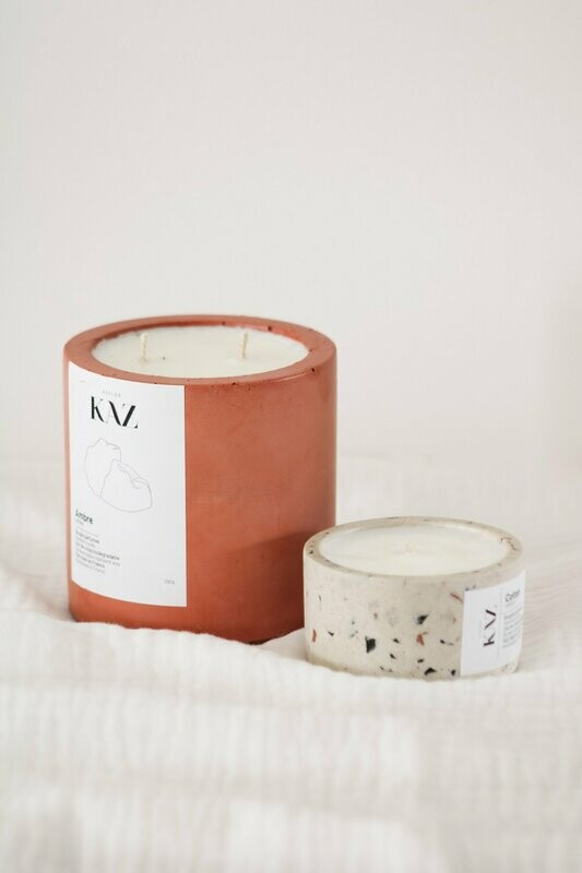 Bougie terracotta ambre