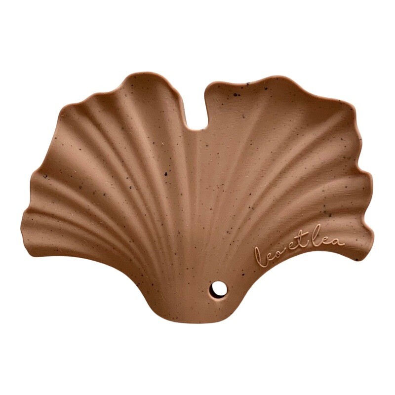 Hochet ginkgo terracotta