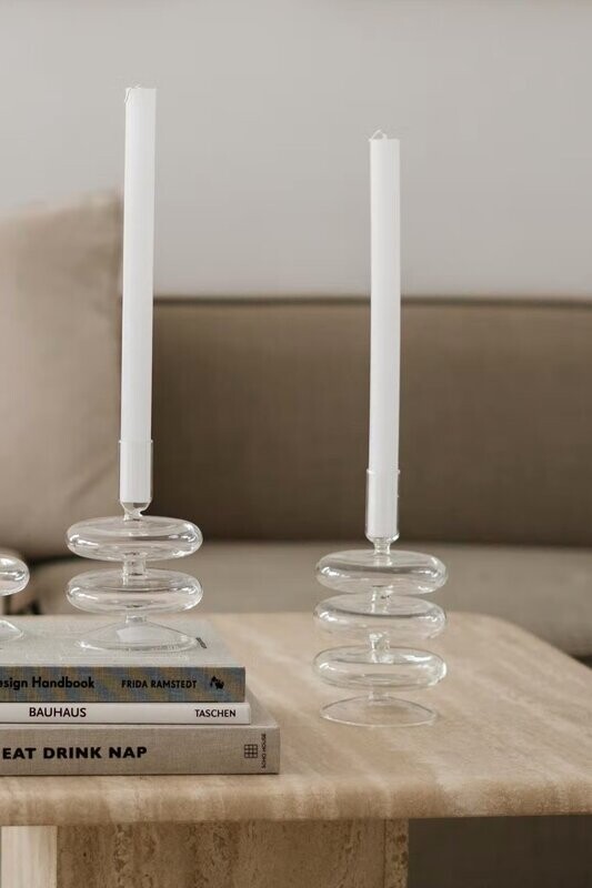 Grand bougeoir verre