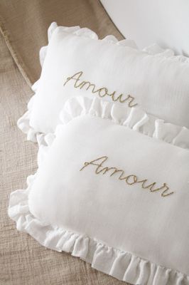 Coussin Amour à volants