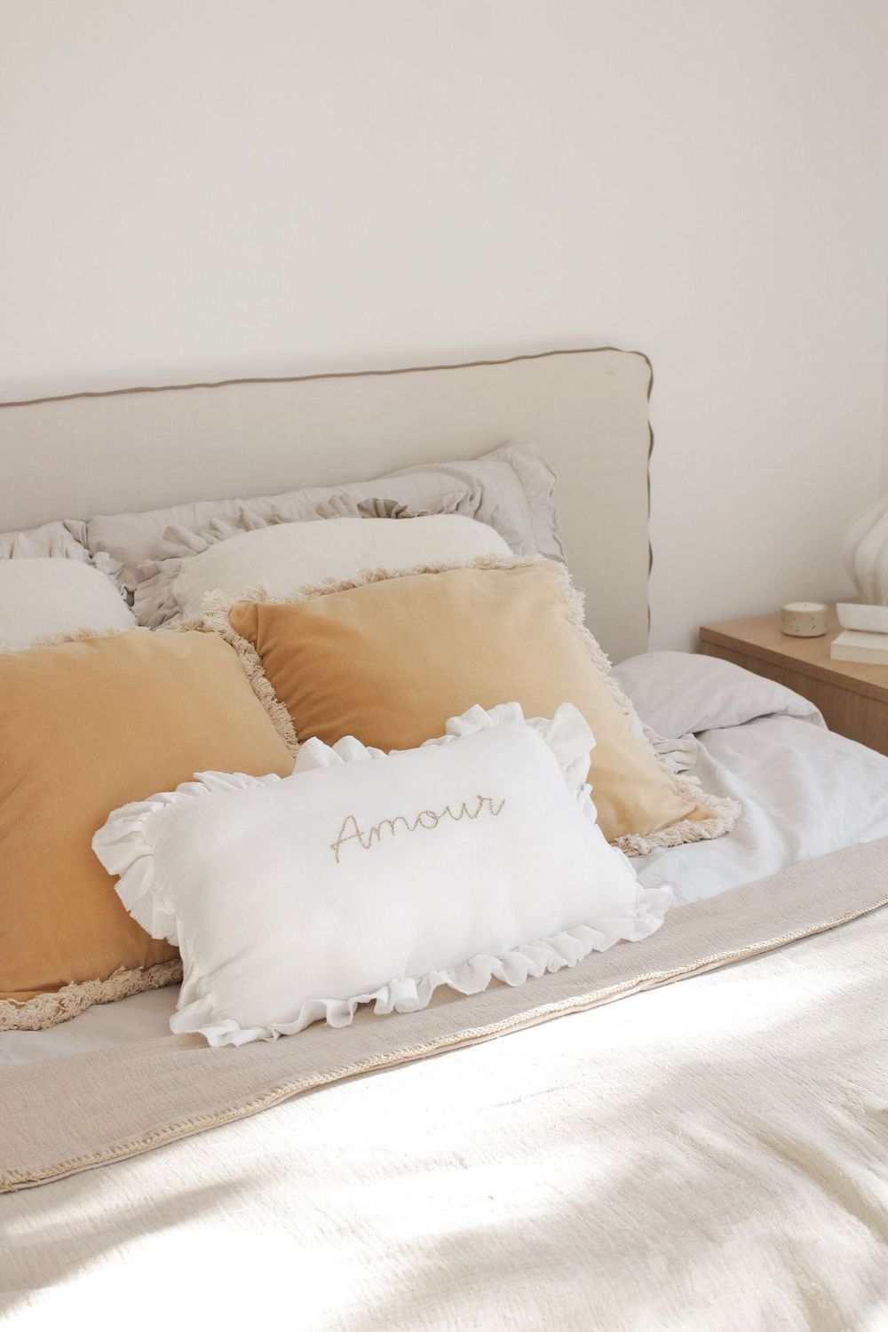 Coussin Amour à volants Coussin Amour à volants