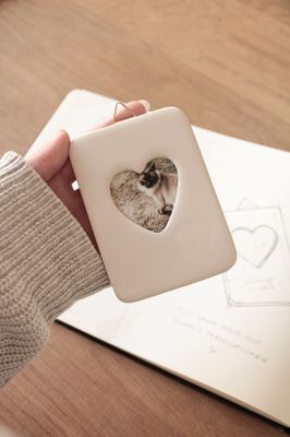 Mini cadre photo cœur personnalisable Mini cadre photo cœur personnalisable