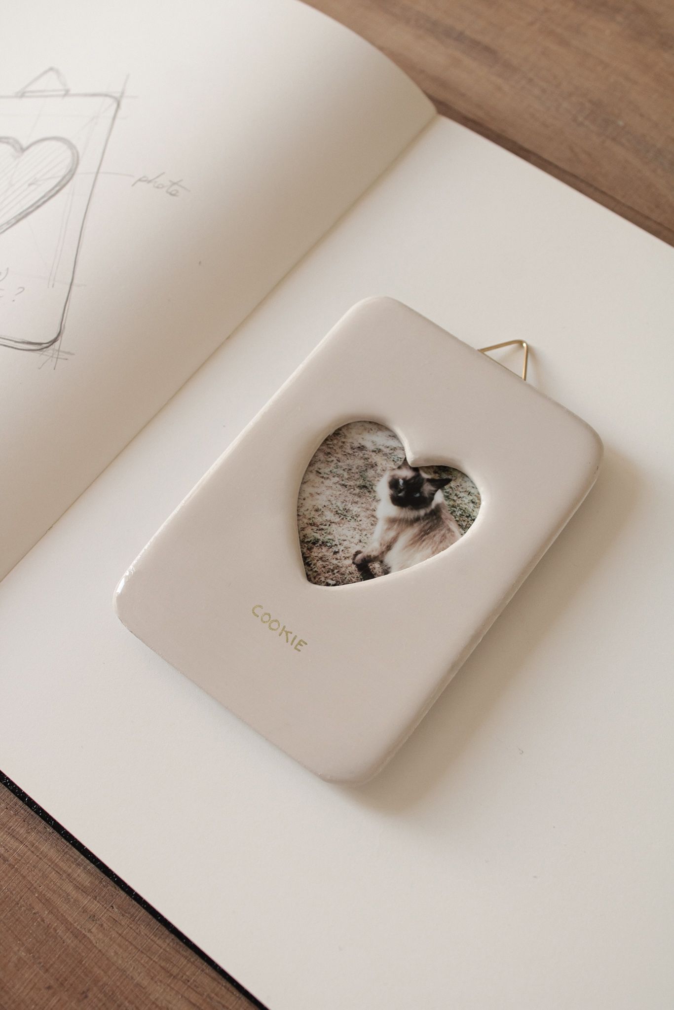 Mini cadre photo cœur personnalisable