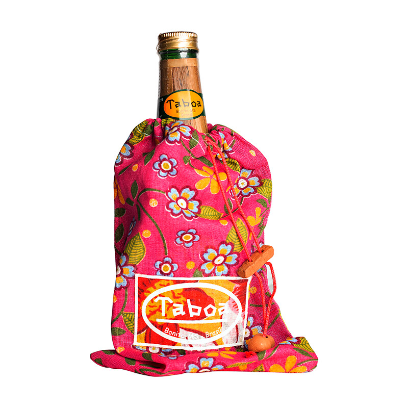 Embalagem em chitão - Flor Rosa