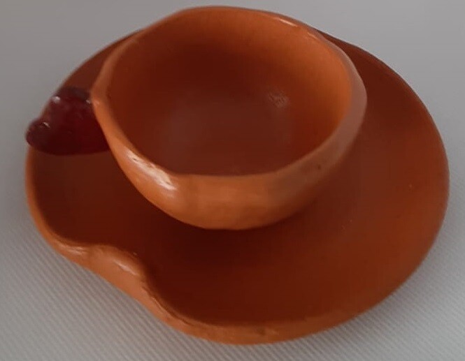 Xícara Cerâmica cafe  Terracota