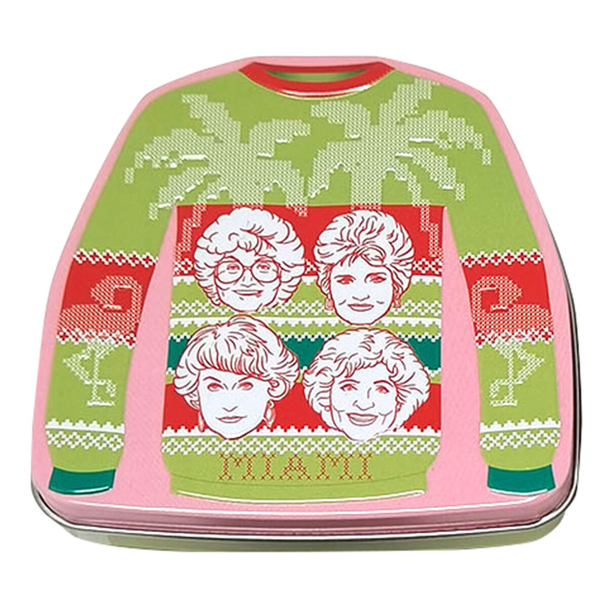 The Golden Girls Holiday Palm Sweater Tin