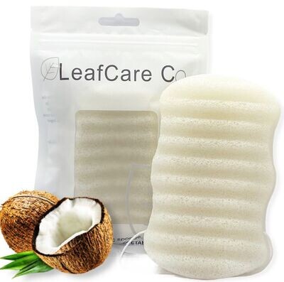 Leaf Care Co. Esponja Corporal COCONUT - Para Piel Deshidratada - Antioxidates - PREMIUM