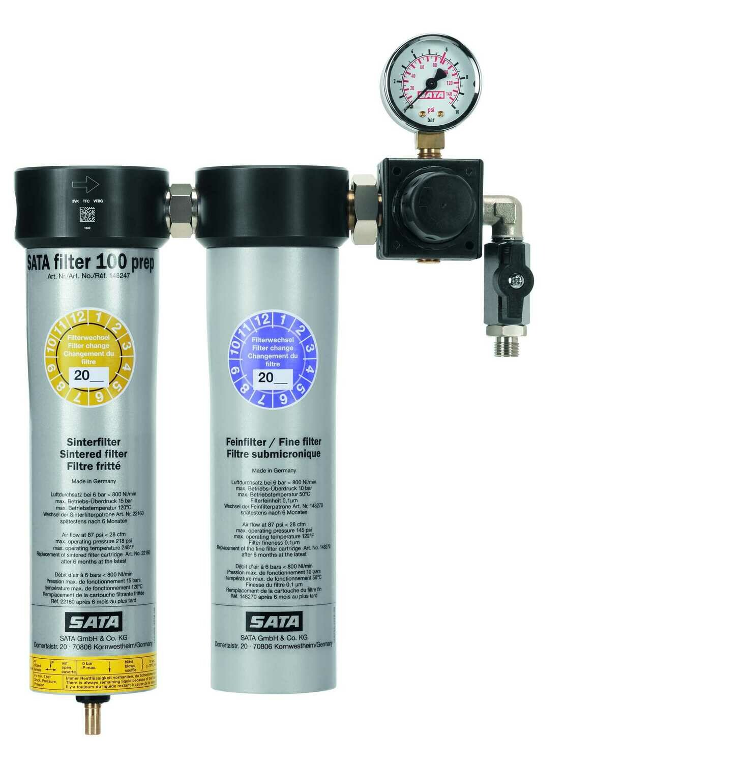 SATA filtr 100 podwójny prep  nr. 148247