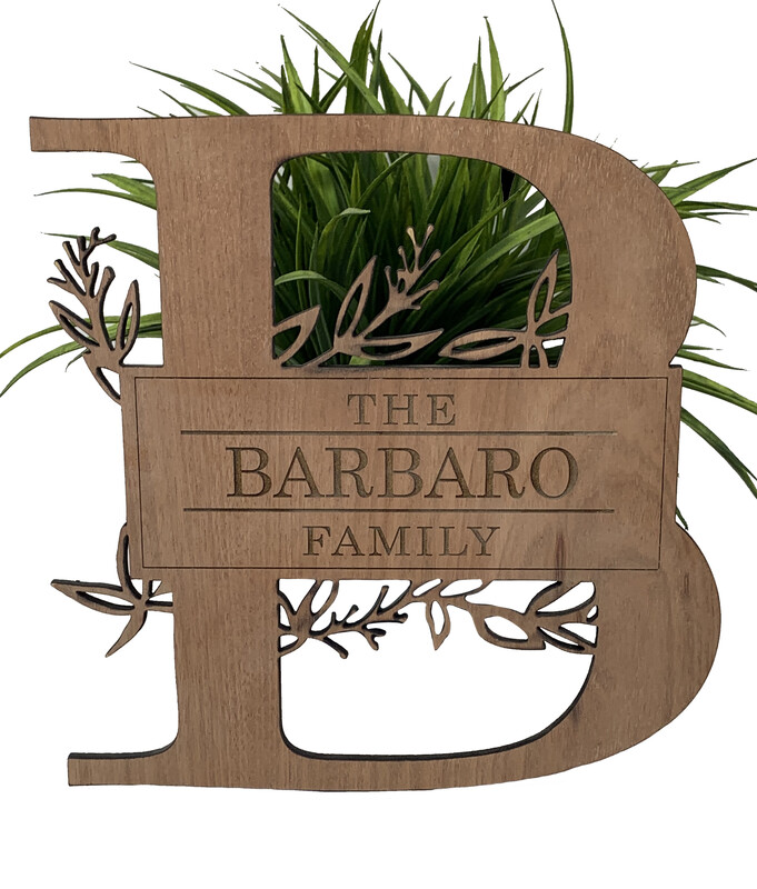 Custom Split Letter Wood Monogram