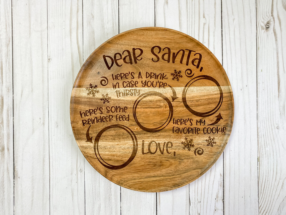 Personalized Dear Santa Cookie Plate