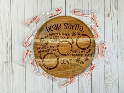 Personalized Dear Santa Cookie Plate