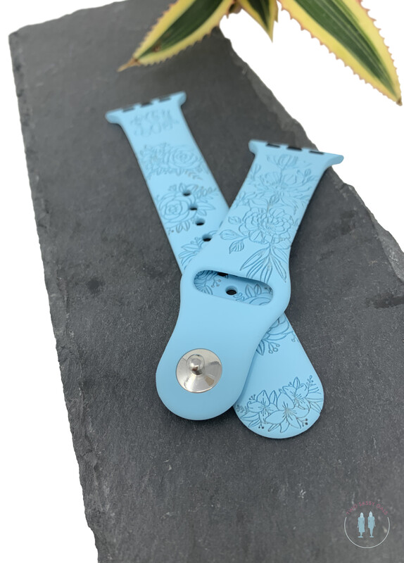 Engraved Watch Bands - Flowers