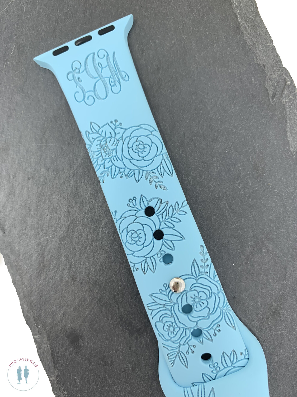 Engraved Watch Bands - Flowers