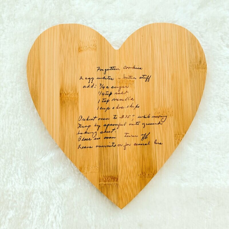 Heart Shaped Recipe Cutting Board