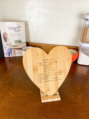 Heart Shaped Recipe Cutting Board