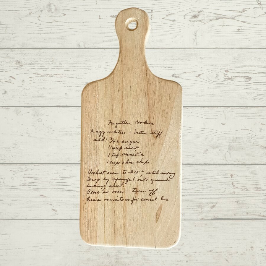 Engraved Recipe Charcuterie Board - 13x5.5