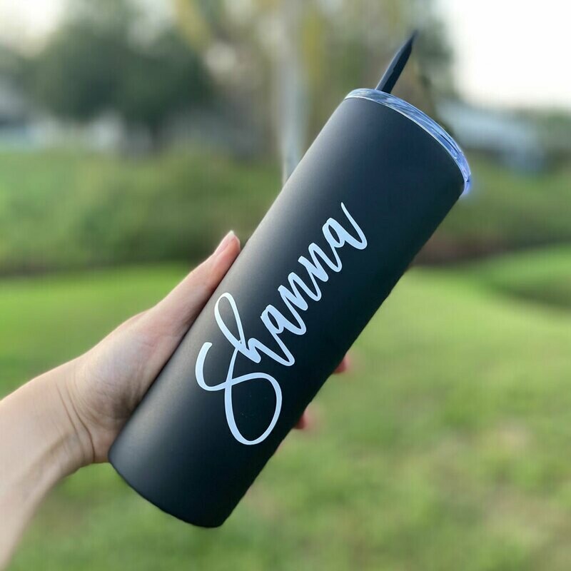 Matte Black Metal Tumbler