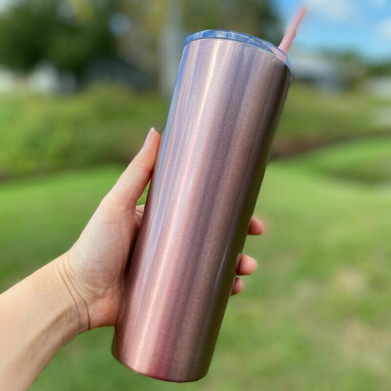 Rose Gold Metal Tumbler