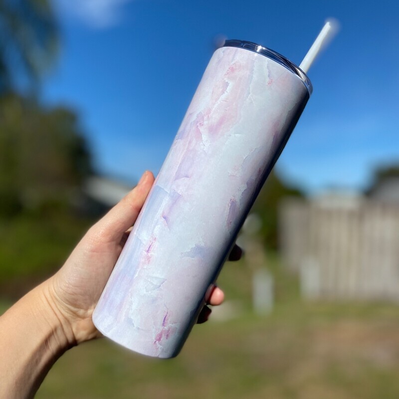 Geode Watercolor Metal Tumbler