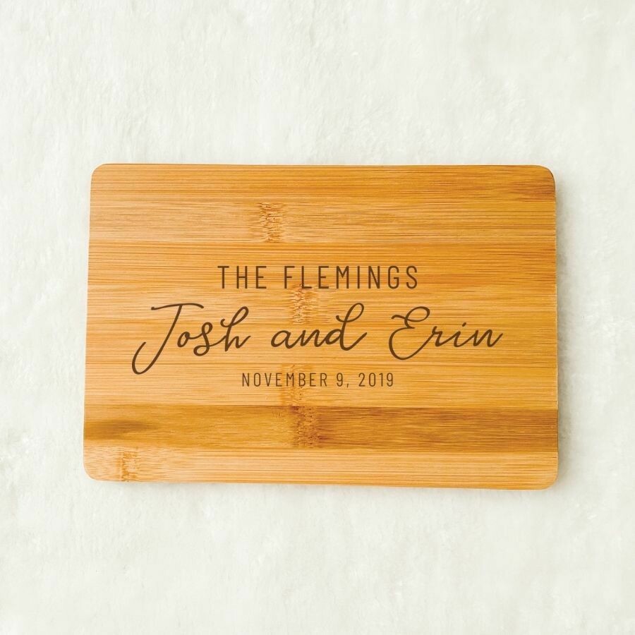 Engraved Couple Mini Cutting Board 8.5''x6''