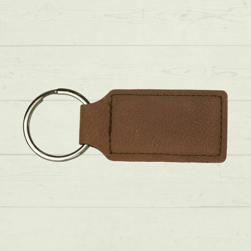 Memorial Handwriting Leatherette Keychain - Brown