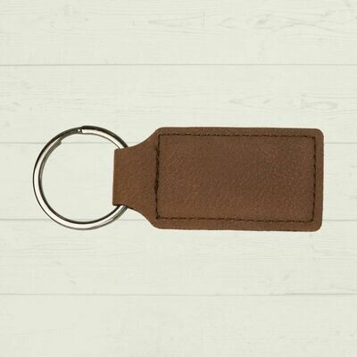 Memorial Handwriting Leatherette Keychain - Brown