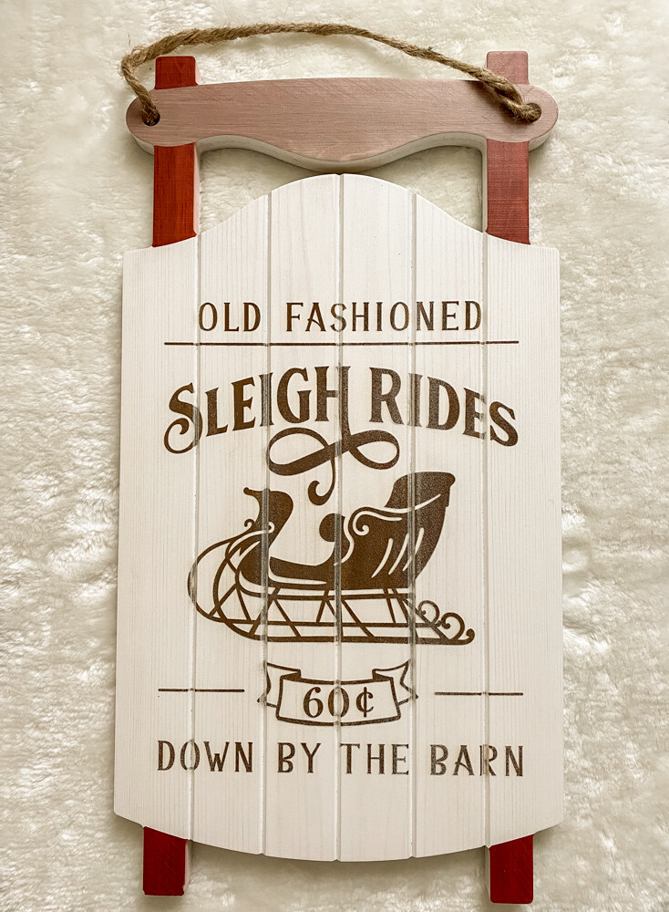 Sleigh Ride Sled Sign (Two Styles!)