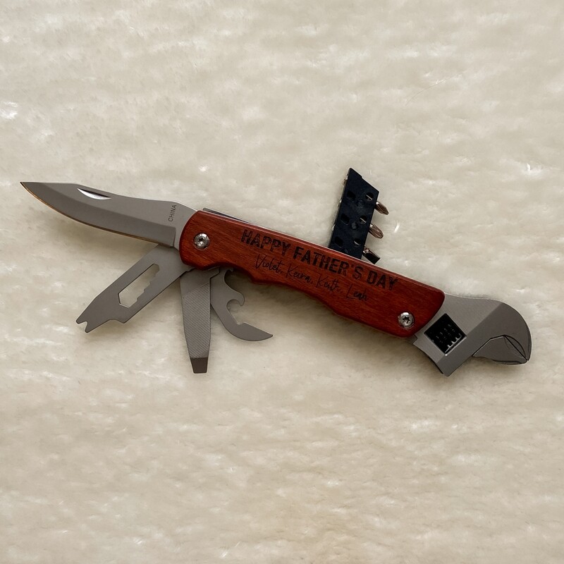 Wrench Multi-Tool with Wood Handle w/Bag