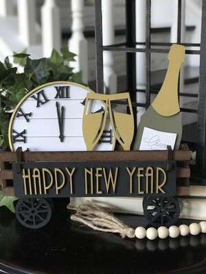 Happy New Year interchangeable Add-on's for Wagon Shelf Sitter