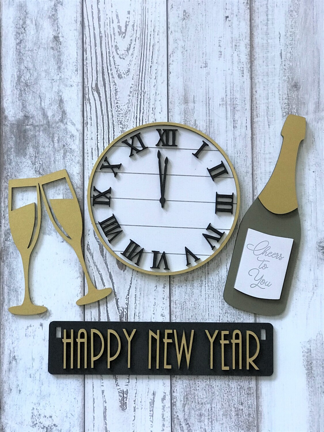 Happy New Year interchangeable Add-on's for Wagon Shelf Sitter