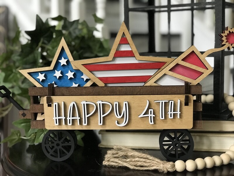 Fourth of July interchangeable Add-on's for Wagon Shelf Sitter