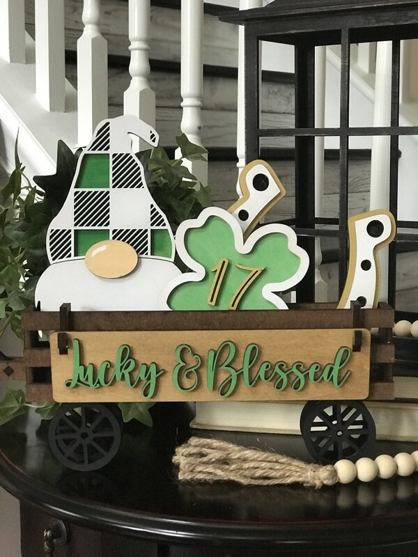 St. Patrick's Day St. Patty interchangeable Add-on's for Wagon Shelf Sitter