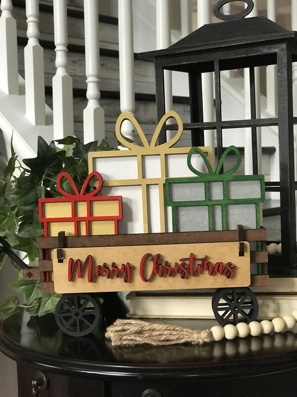 Merry Christmas Presents interchangeable Add-on's for Wagon Shelf Sitter