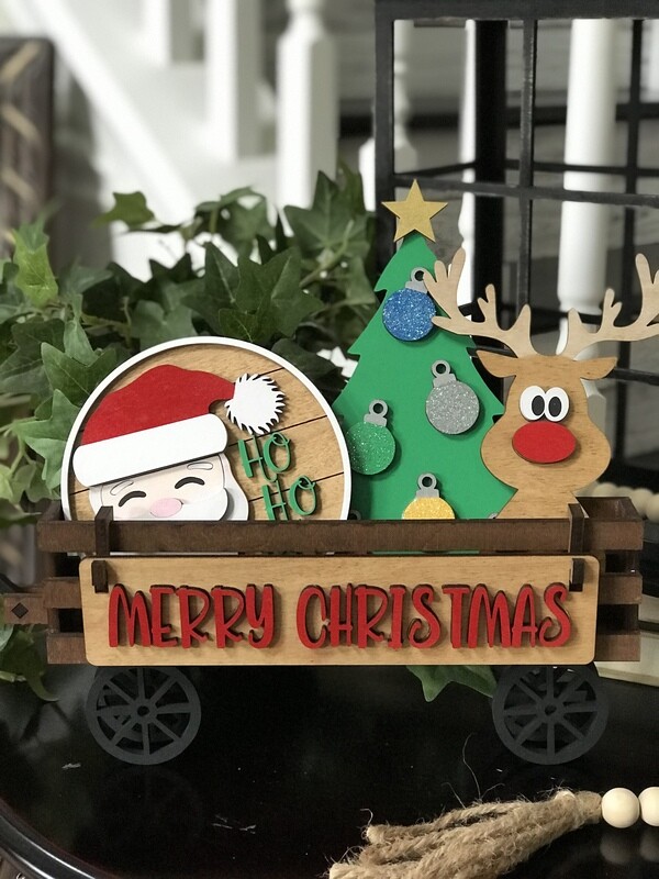 Merry Christmas Santa interchangeable Add-on's for Wagon Shelf Sitter