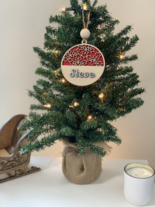 Customized Christmas Ornaments - Holly