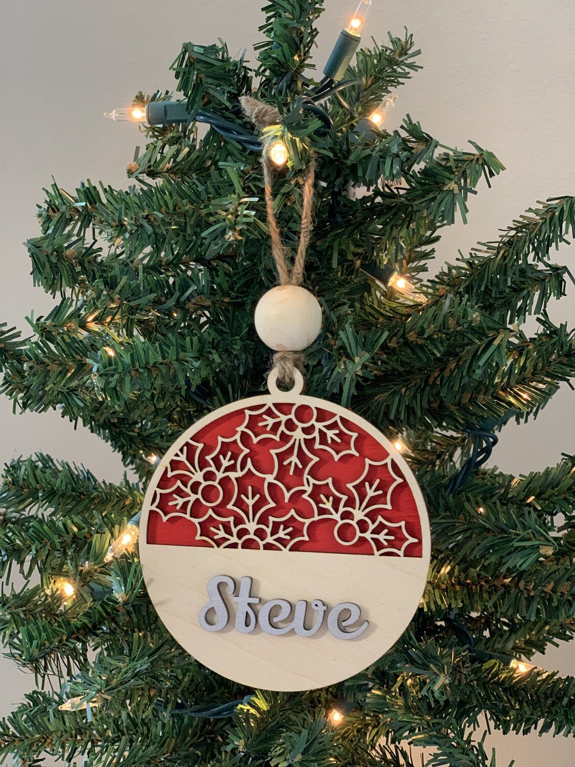 Customized Christmas Ornaments - Holly