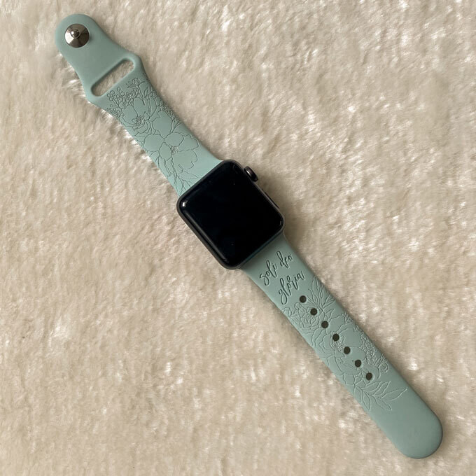 Engraved Watch Bands - Floral Bouquet