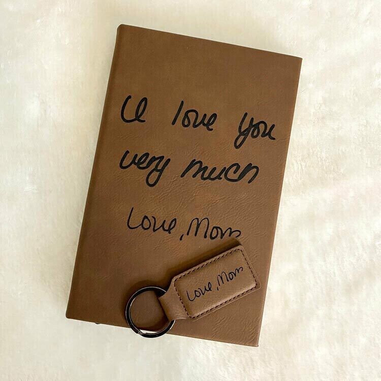 Memorial Handwriting Leatherette Notebook (Multiple Journal Styles)