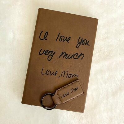 Memorial Handwriting Leatherette Notebook (Multiple Journal Styles)