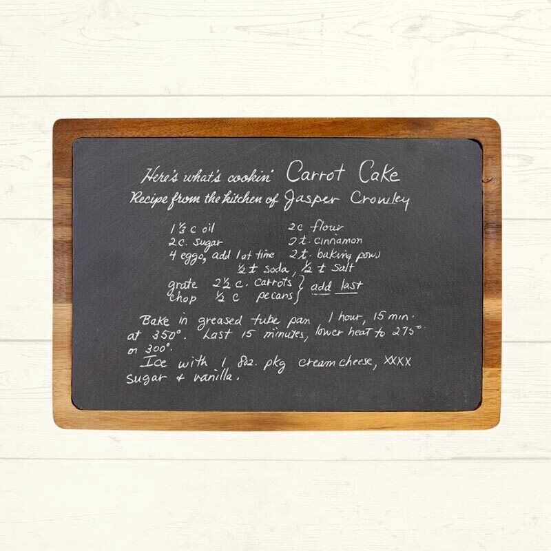 Engraved Recipe Slate Cutting Board 13'' x 9''
